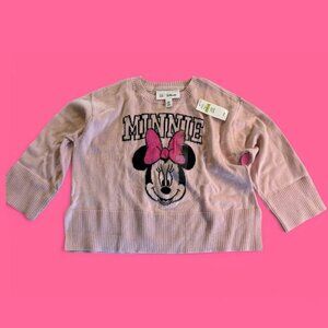 NWT Baby Gap x Disney‎ Light Pink Minnie Mouse Lightweight Sweater-Size 4 Years